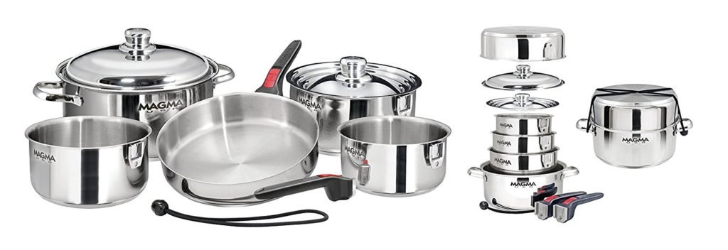 Magma Products 10-Piece Gourmet Nesting Cookware Set: Small-Space